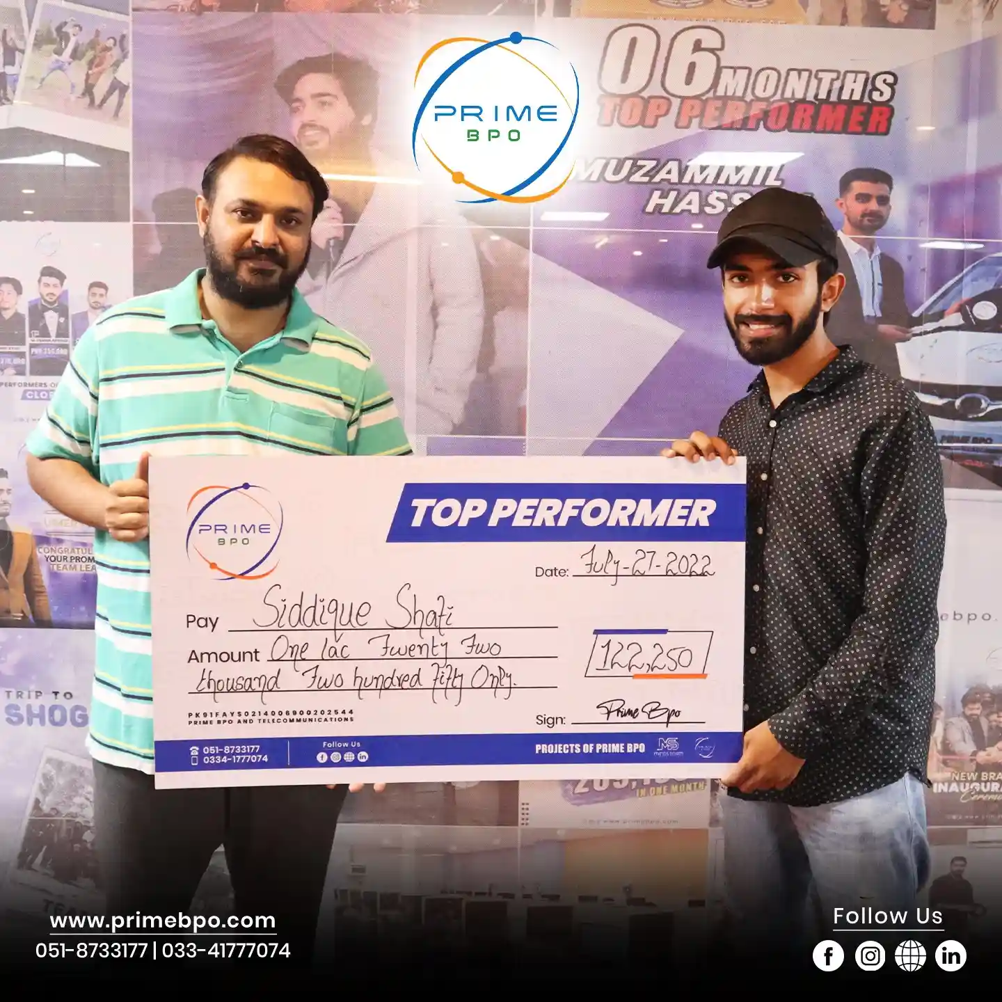 Prime bpo Top Performers