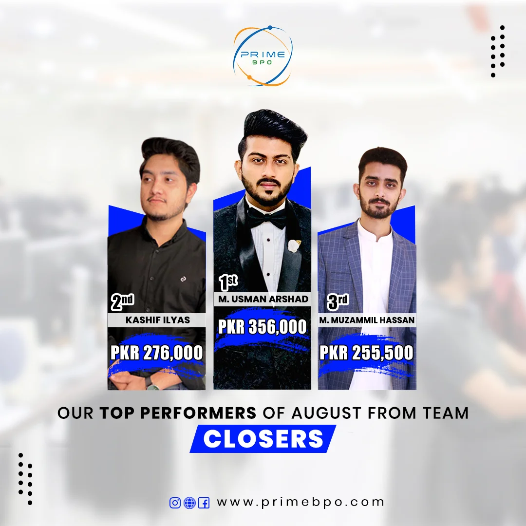 Prime bpo Top Performers
